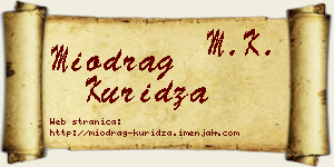 Miodrag Kuridža vizit kartica